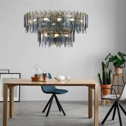 Moderní kulaté skleněné závěsné svítidlo Elegantní skleněný lustr