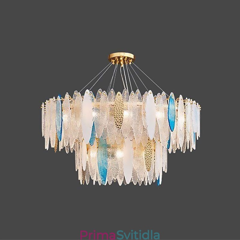 Moderní kulaté skleněné závěsné svítidlo Elegantní skleněný lustr