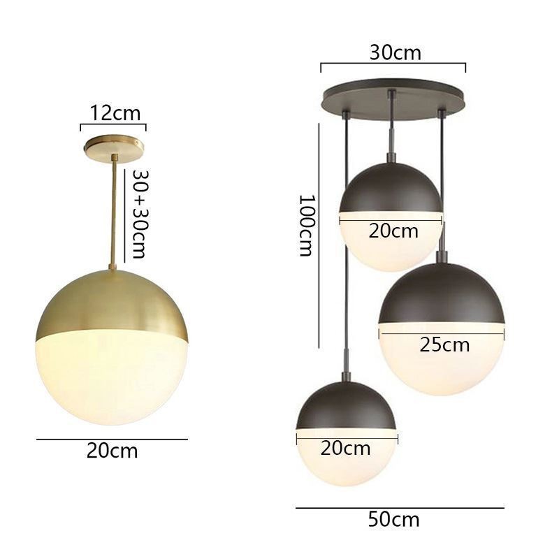 Moderní skleněná koule s přívěskem Light Island Ideas Lampa