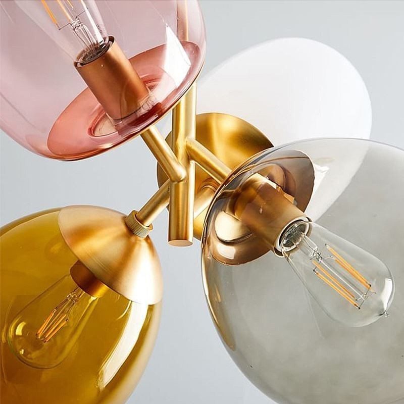 Nordic Unikátní přívěsek Light Colored Glass Princess Balloon Light Children