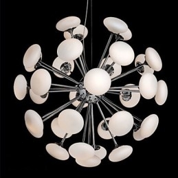 ModerníYestaurant Lamp Jednoduché kruhové skleněné umění Závěsná lampa Evropského stylu
