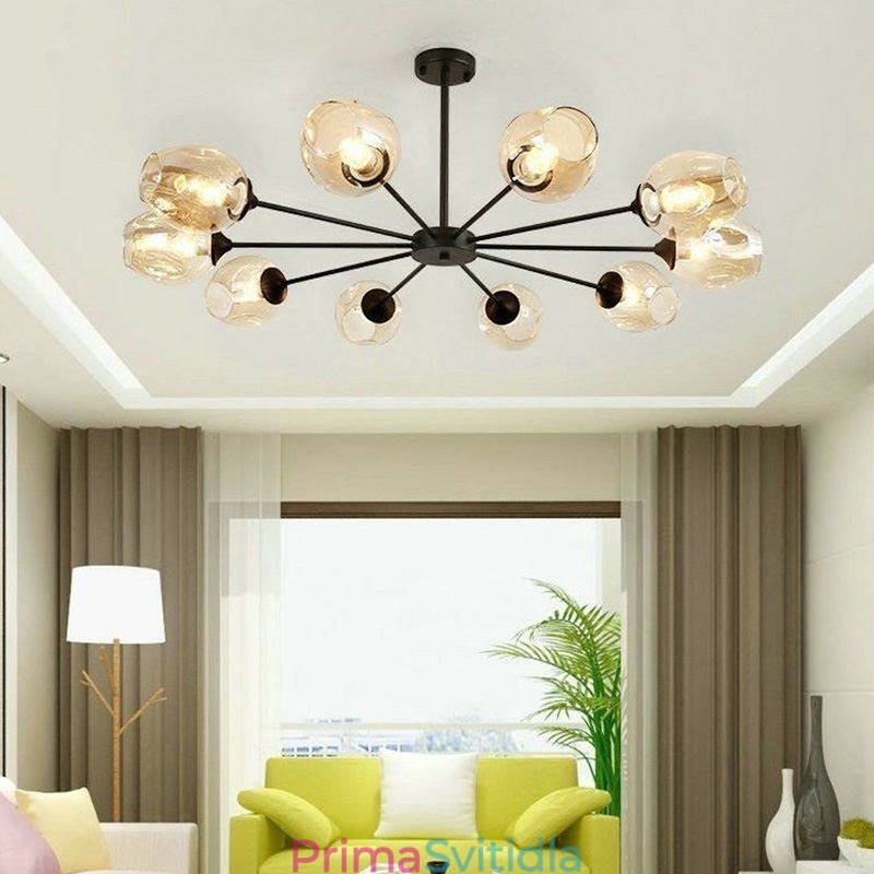 Závěsné svítidlo ze severského skla Kouzelná lampa ve tvaru fazole Lustrové osvětlení