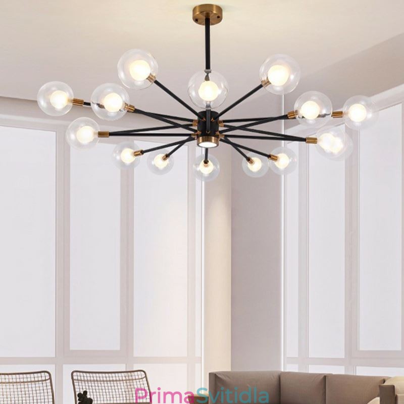 Severské skleněné závěsné světlo Mléčně bílá kulatá lampa Lustrové osvětlení