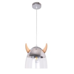 Klasické skleněné závěsné světlo Dřevěná rohová lampa Kreativní osvětlení