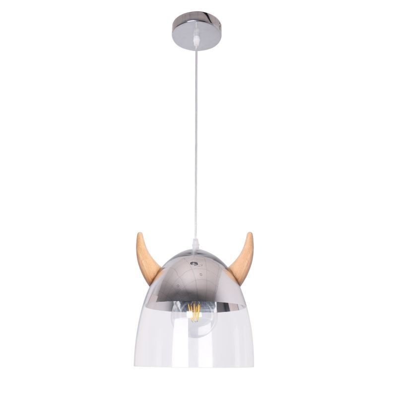 Klasické skleněné závěsné světlo Dřevěná rohová lampa Kreativní osvětlení