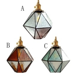Geometrické barevné sklo Farmhouse Pendant Light
