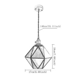 Geometrické barevné sklo Farmhouse Pendant Light