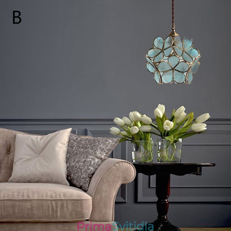 Nordic Creative závěsné svítidlo Skleněné domácí osvětlení Lampa ve tvaru okvětního lístku Noční lampa