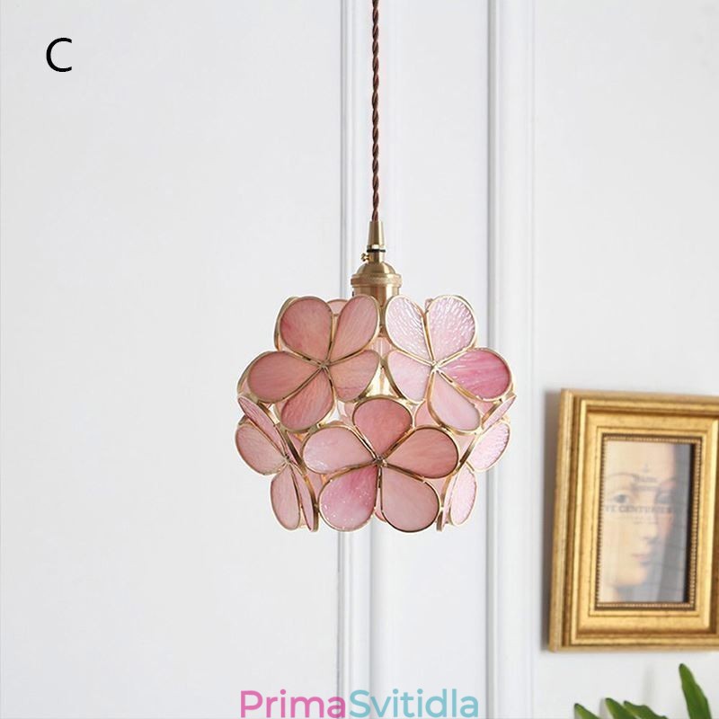 Nordic Creative závěsné svítidlo Skleněné domácí osvětlení Lampa ve tvaru okvětního lístku Noční lampa