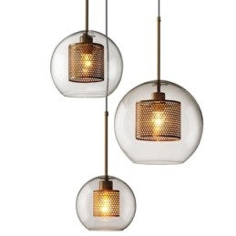 Severské závěsné světlo Skleněné domácí osvětlení Lampa ve tvaru kulaté koule Noční lampa