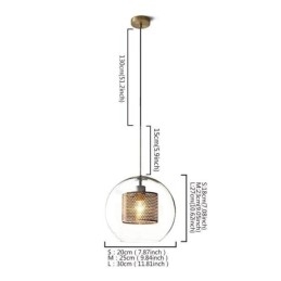 Severské závěsné světlo Skleněné domácí osvětlení Lampa ve tvaru kulaté koule Noční lampa
