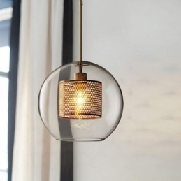 Severské závěsné světlo Skleněné domácí osvětlení Lampa ve tvaru kulaté koule Noční lampa