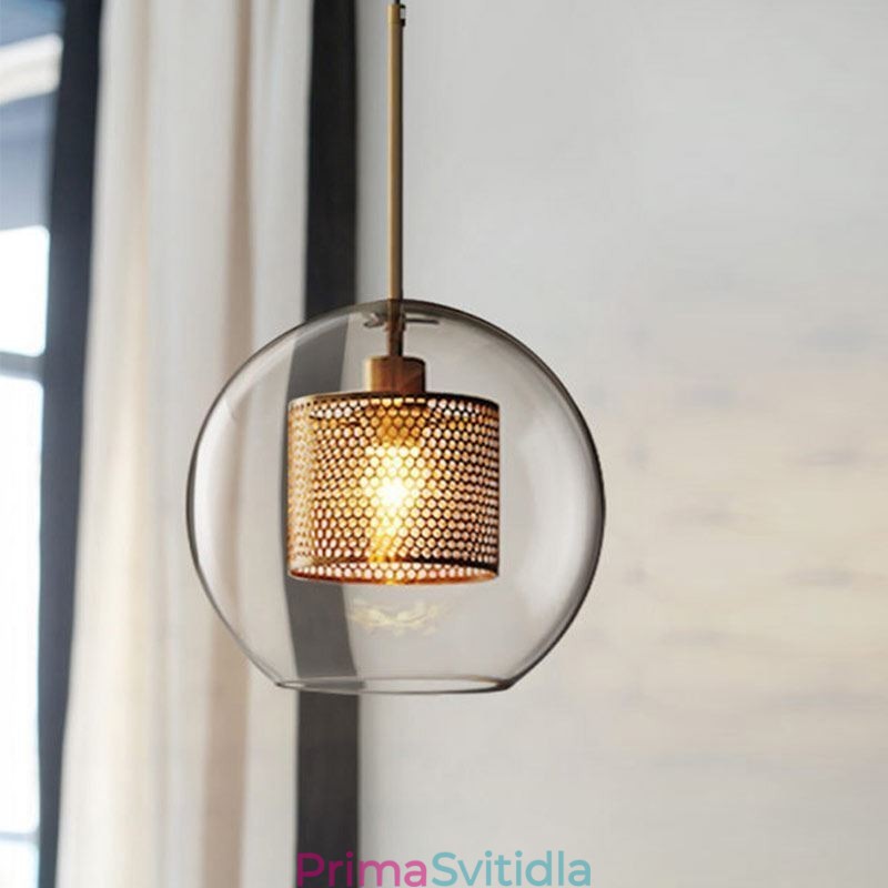 Severské závěsné světlo Skleněné domácí osvětlení Lampa ve tvaru kulaté koule Noční lampa
