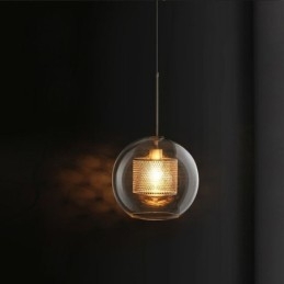 Severské závěsné světlo Skleněné domácí osvětlení Lampa ve tvaru kulaté koule Noční lampa