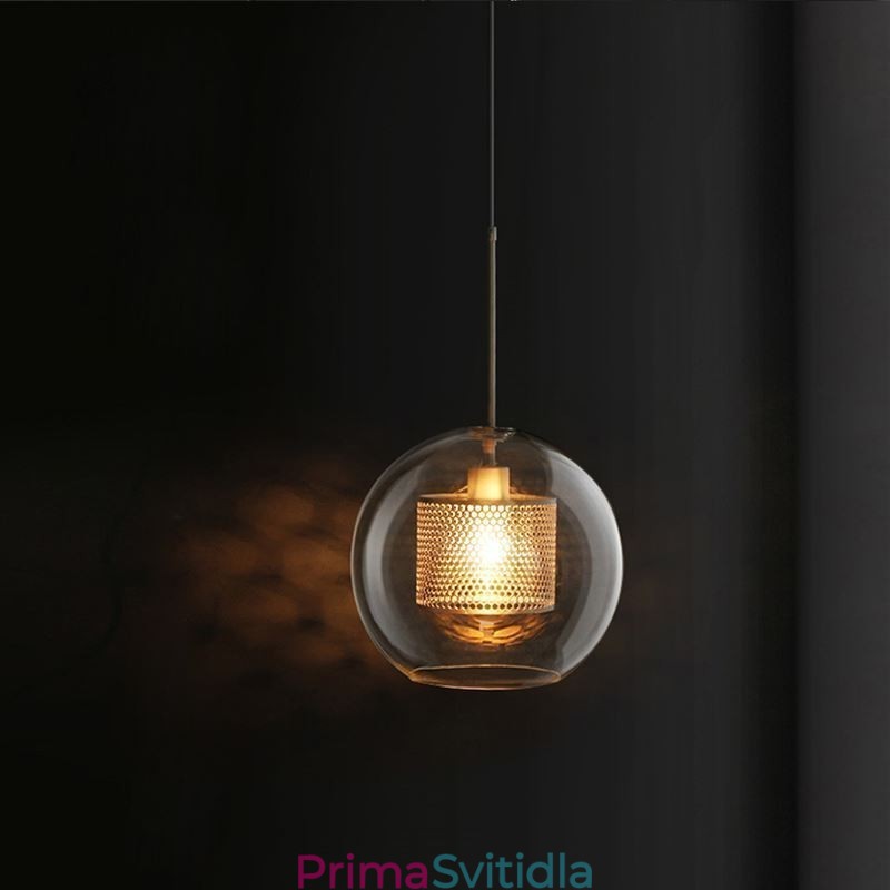 Severské závěsné světlo Skleněné domácí osvětlení Lampa ve tvaru kulaté koule Noční lampa