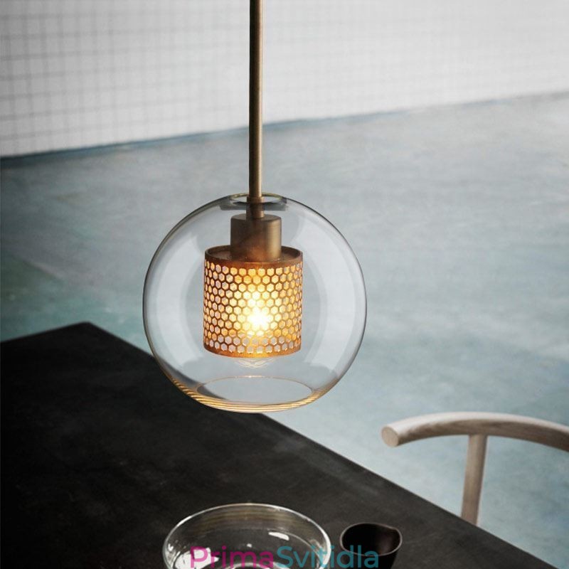 Severské závěsné světlo Skleněné domácí osvětlení Lampa ve tvaru kulaté koule Noční lampa
