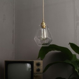 Nordic Retro Závěsné světlo Mosazné sklo Domácí osvětlení Tower Tvar Lamp Lamp