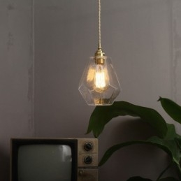 Nordic Retro Závěsné světlo Mosazné sklo Domácí osvětlení Tower Tvar Lamp Lamp