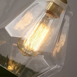 Nordic Retro Závěsné světlo Mosazné sklo Domácí osvětlení Tower Tvar Lamp Lamp
