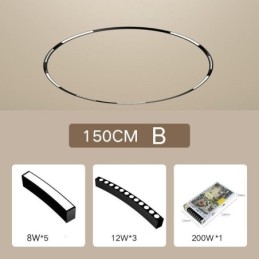 Kruhové dráhové svítidlo Magnetické zapuštěné dráhové svítidlo 150 cm