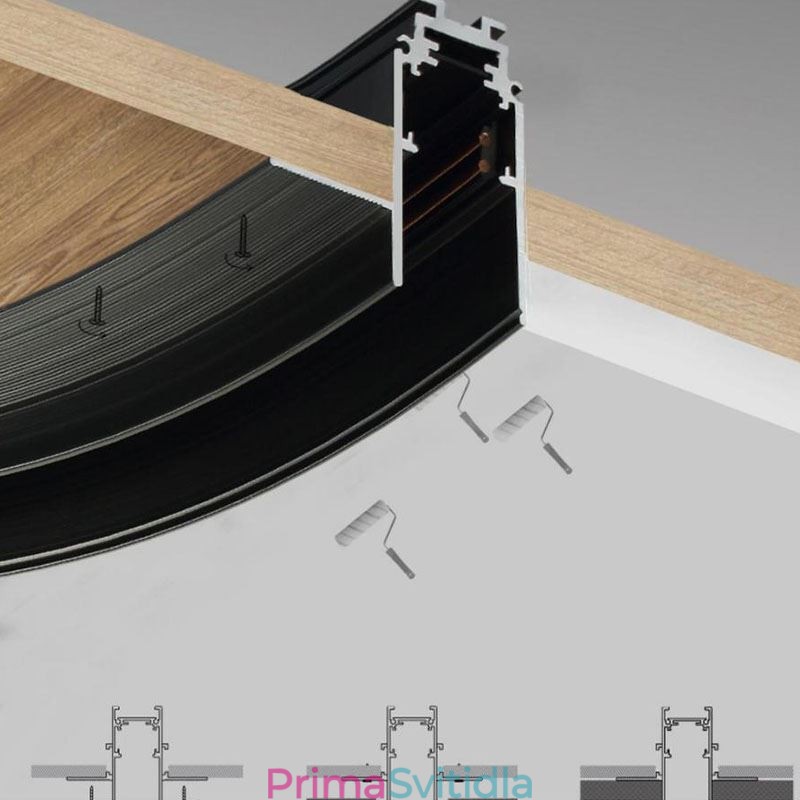 Kruhové dráhové svítidlo Magnetické zapuštěné dráhové svítidlo 150 cm