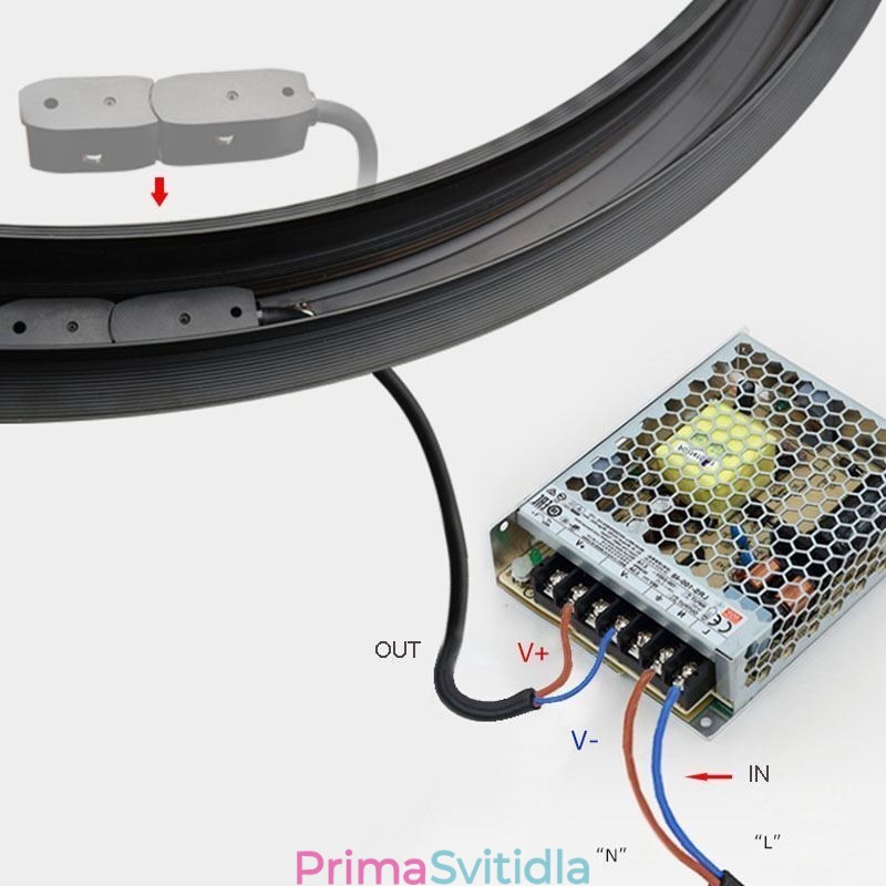 Kruhové dráhové svítidlo Magnetické zapuštěné dráhové svítidlo 150 cm