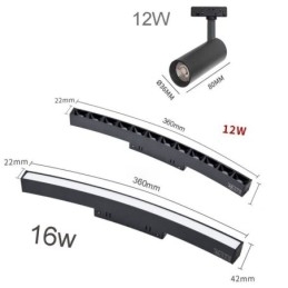Kruhové magnetické dráhové svítidlo zapuštěné bodové dekorativní svítidlo 150 cm