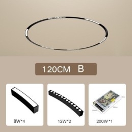 Kolejové svítidlo Magnetické zapuštěné kruhové dráhové svítidlo 120 cm