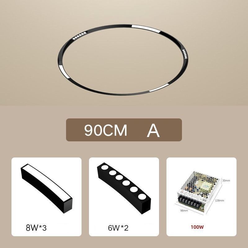 Kruhové magnetické dráhové svítidlo Zapuštěné bodové dekorativní svítidlo 80 cm