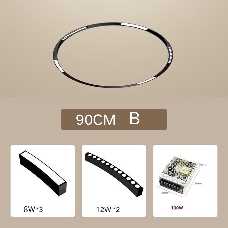 Kruhové magnetické dráhové svítidlo Zapuštěné bodové dekorativní svítidlo 80 cm
