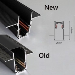 Magnetické dráhové světlo Zapuštěné bodové dekorativní světlo 3M 36V