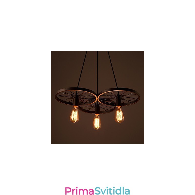 Loft Retro Pendant Lamps Americká country kovaná kola Lustr v industriálním stylu