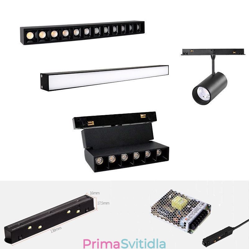 Magnetické dráhové světlo Zapuštěné bodové dekorativní světlo 6M*2