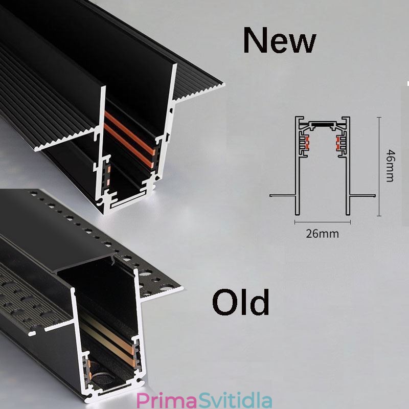 Magnetické dráhové světlo Zapuštěné bodové dekorativní světlo 6M*2