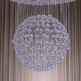 Moderní současný křišťálový chromový lustr zapuštěný držák