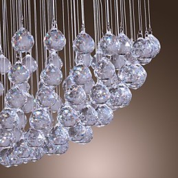 Moderní současný křišťálový chromový lustr zapuštěný držák