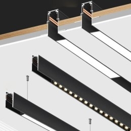 Zapuštěné kolejnice osvětlovací lišty Magnetický hliníkový profil povrchu dráhy Ultratenký světelný pásek dráhy 100 cm