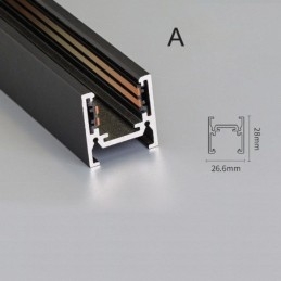 Zapuštěné kolejnice osvětlovací lišty Magnetický hliníkový profil povrchu dráhy Ultratenký světelný pásek dráhy 100 cm