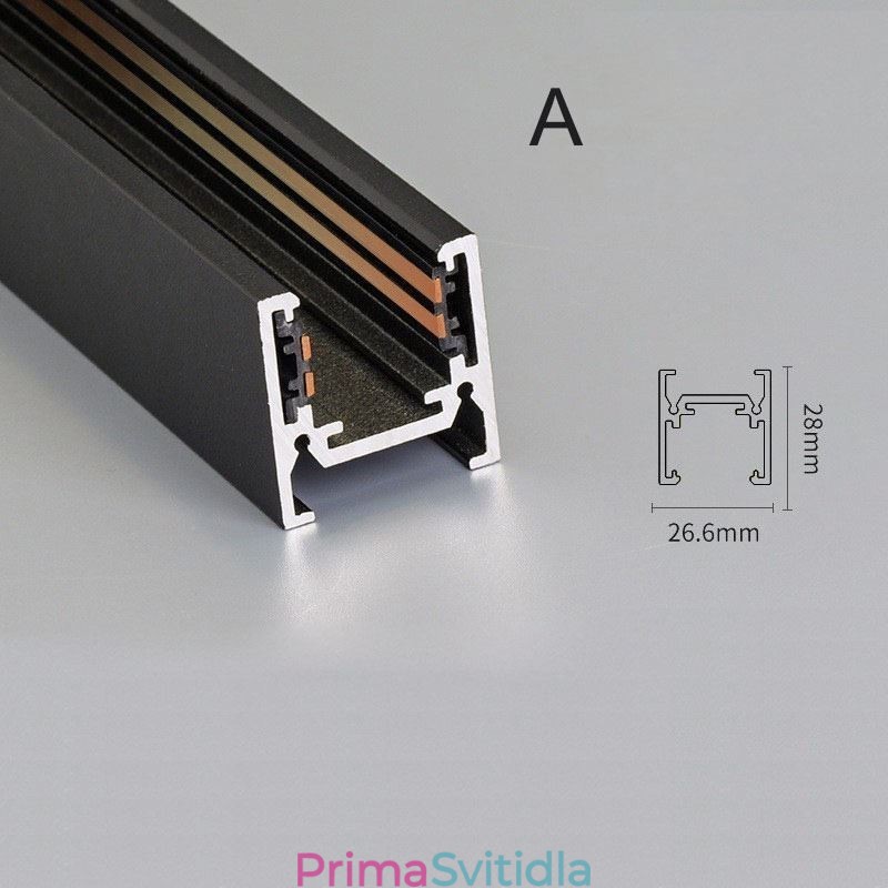 Zapuštěné kolejnice osvětlovací lišty Magnetický hliníkový profil povrchu dráhy Ultratenký světelný pásek dráhy 100 cm
