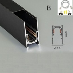 Zapuštěné kolejnice osvětlovací lišty Magnetický hliníkový profil povrchu dráhy Ultratenký světelný pásek dráhy 100 cm