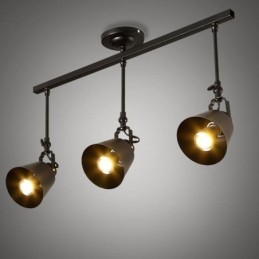 Rustikální Iron Spotlight Venkov Vintage stropní svítidlo
