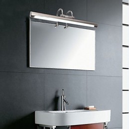 Zrcadlová světla z nerezové oceli Akrylátové koupelnové nástěnné lampy Make-up Světla Studená bílá Teplá bílá (velikost: 57X13,5X15)