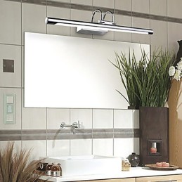 Zrcadlová světla z nerezové oceli Akrylátové koupelnové nástěnné lampy Make-up Světla Studená bílá Teplá bílá (velikost: 57X13,5X15)