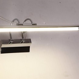 Zrcadlová světla z nerezové oceli Akrylátové koupelnové nástěnné lampy Make-up Světla Studená bílá Teplá bílá (velikost: 57X13,5X15)