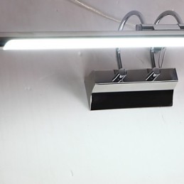 Zrcadlová světla z nerezové oceli Akrylátové koupelnové nástěnné lampy Make-up Světla Studená bílá Teplá bílá (velikost: 57X13,5X15)