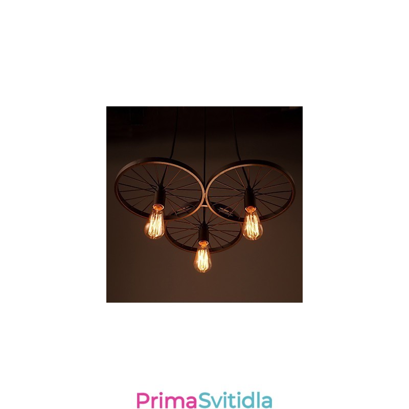 Loft Retro Pendant Lamps Americká country kovaná kola Lustr v industriálním stylu