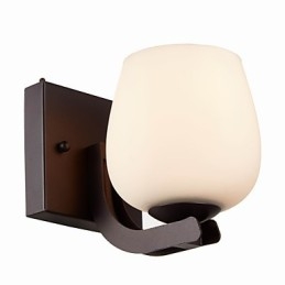 Železná nástěnná lampa se skleněným stínidlem Klasické moderní nástěnné svítidla