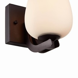 Železná nástěnná lampa se skleněným stínidlem Klasické moderní nástěnné svítidla