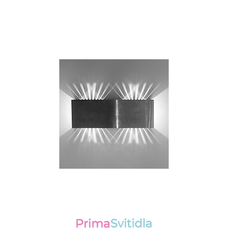 Moderní nástěnné svítidlo se 2 krychlovými odstíny v designu s rozptylovým světlem