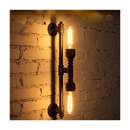 Wroguht Iron Water Pipe Nástěnná lampa Vintage Světla do uličky Loft Iron Nástěnná lampa Edison Žárovka FJ DB2 046A0 Wroguht Iron Water Pipe Nástěnná lampa Vintage Světla do uličky Loft Iron Nástěnná lampa Edison Žárovka FJ DB2 046A0